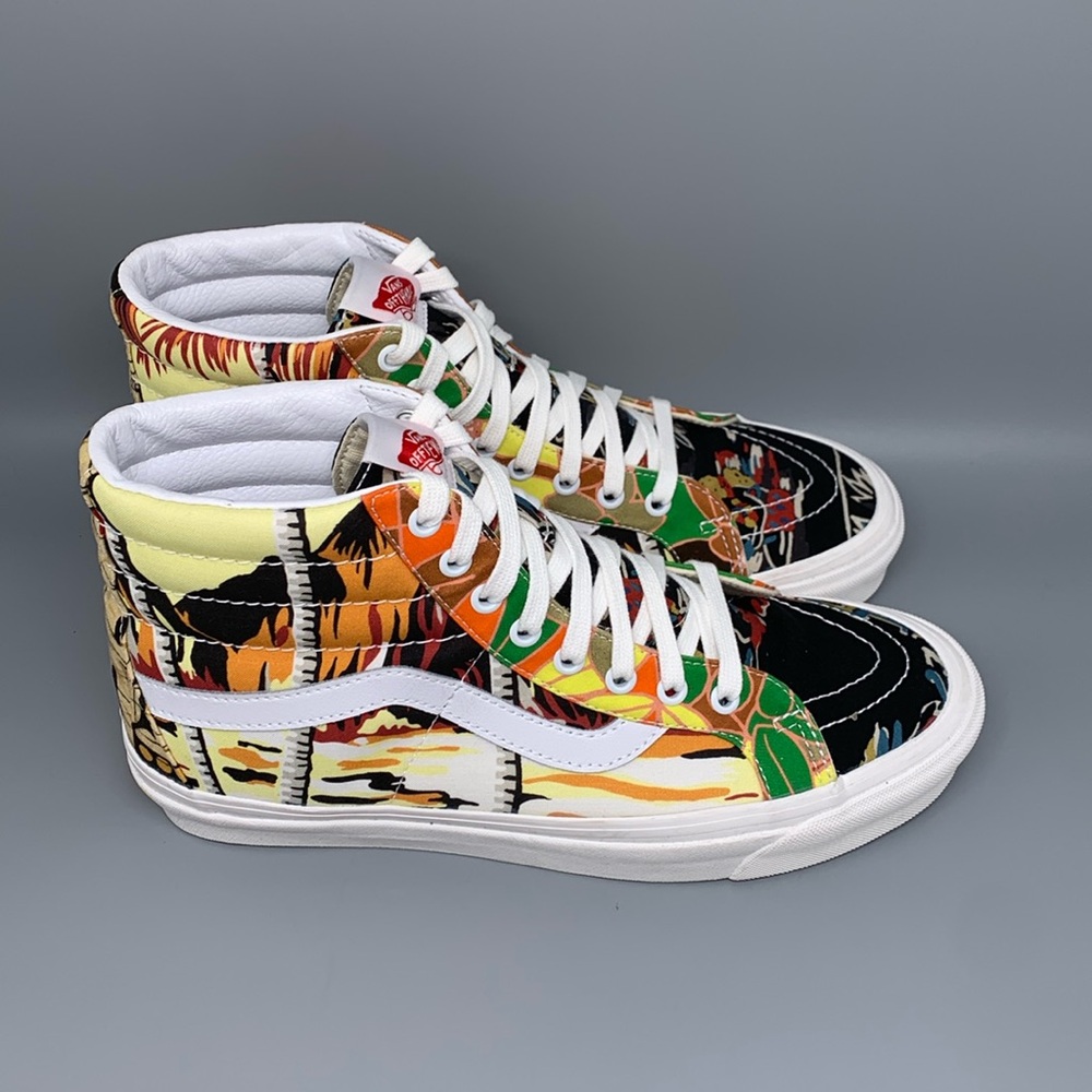 Vans Sk8-Hi Anaheim Factory‎ Collection Hoffman Floral Skate Shoes Men's Sz 9.5